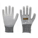 Grijze snijbestendige Level 5 grijze PU-gecoate handschoenen