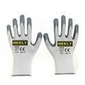 Grijze nitril glad gecoate handschoenen